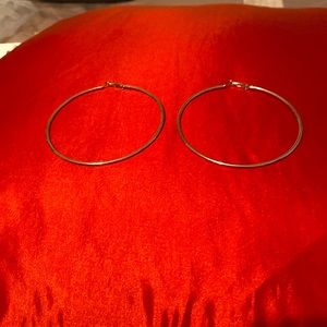 Silver hoops earrings